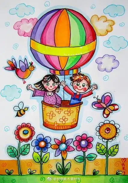 儿童绘画#少儿美术超话儿童画超话#线描##简笔画##少儿##儿童画教程