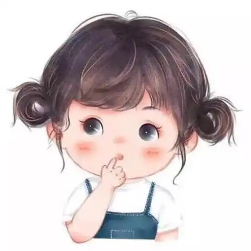 超清一男一女情侣卡通头像图片