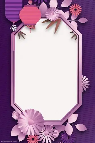 剪纸风格电商海报背景