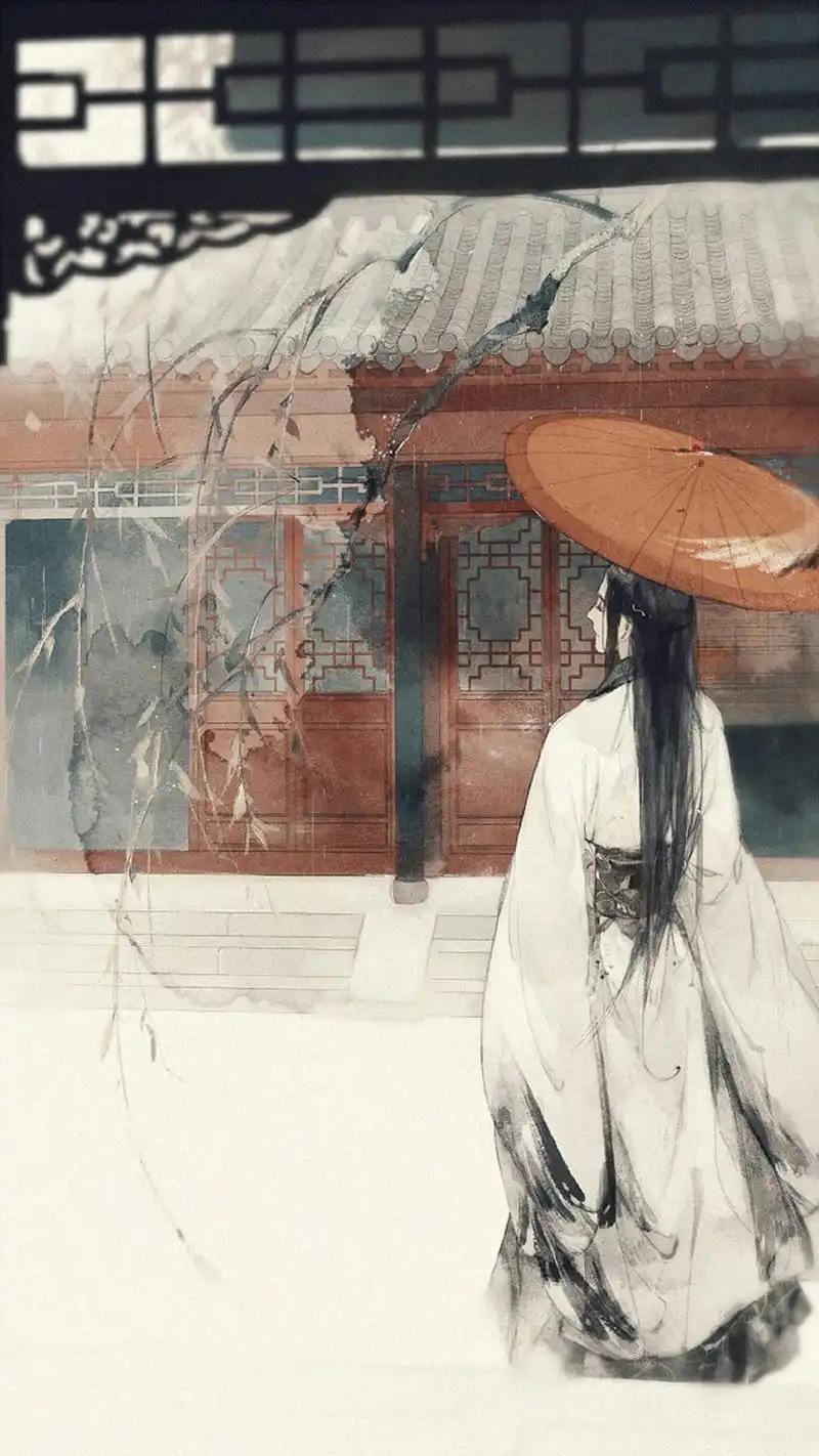 唯美古风插画图片手机壁纸
