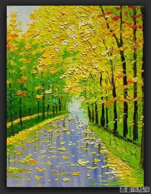 绘画|丙烯颜料风景画,厚厚的颜料堆积出大自然的缤纷色彩-8.jpg