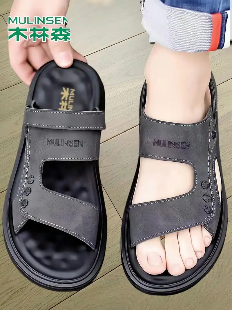 紫水晶推荐一款高端木林森男士凉鞋 2024 新款夏季运动款,户外必备!