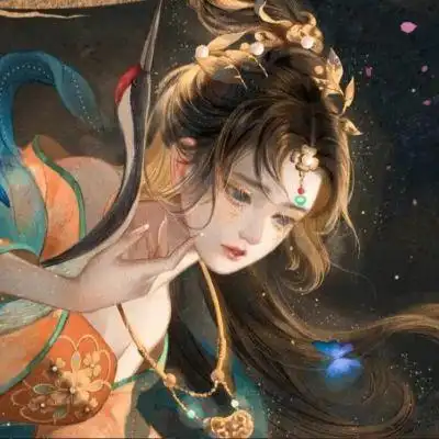 古风女头像手绘