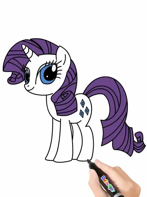 怎样画小马宝莉简笔画珍奇绘画少儿美术手绘