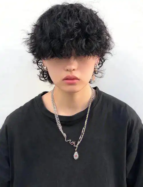 男生发型羊毛卷