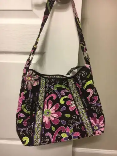 vera bradley retired purple punch llisa b shoulder bag in great