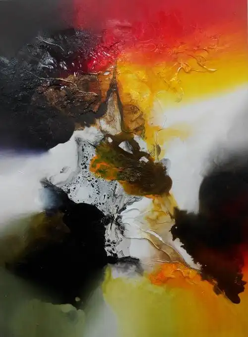 山水(抽象)|纯艺术|油画|幽艺空间 - 原创作品 - 站酷 (zcool)