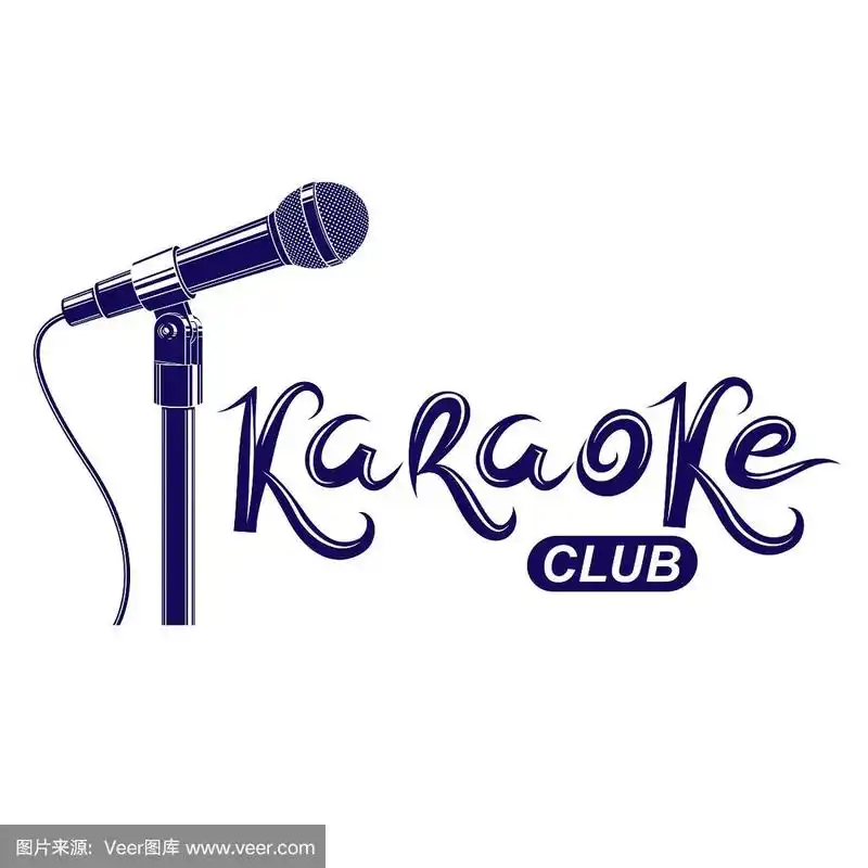 卡拉ok俱乐部的字体,夜总会派对邀请矢量标志创造使用舞