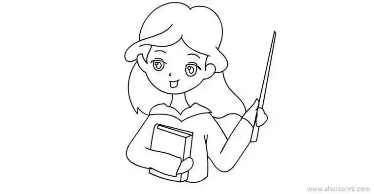 学画画 简笔画      教师是履行 教育教学职责的专业人员老师儿童画