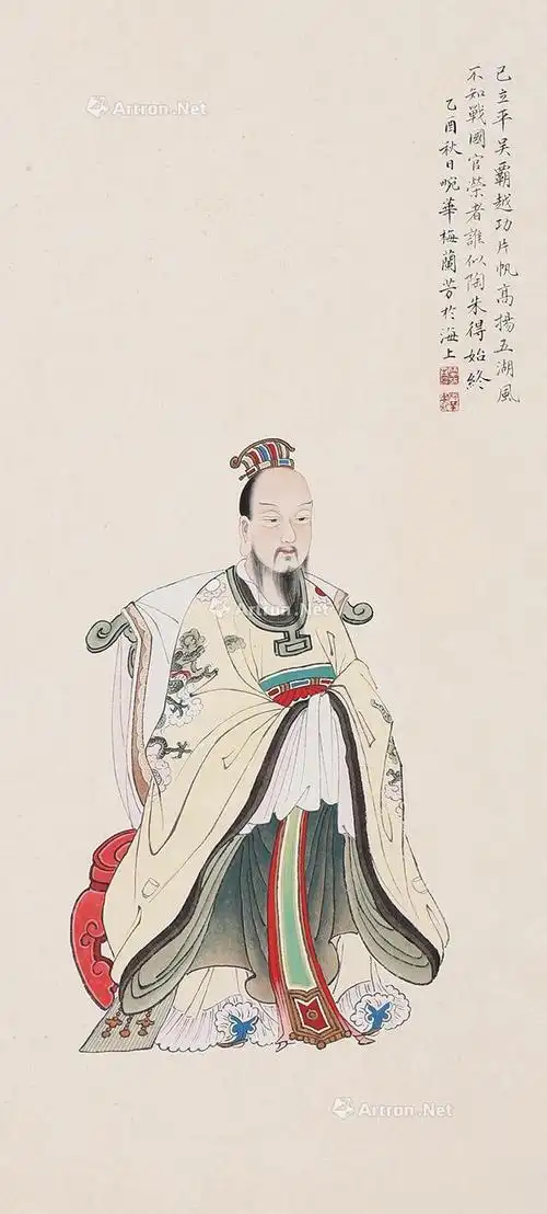 0752范蠡像立轴设色纸本