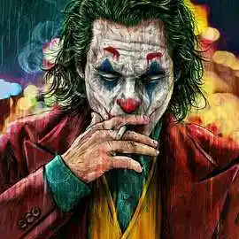 数字油画欧美风小丑彩绘diy油画速卖通亚马逊wish手绘油彩画智趣