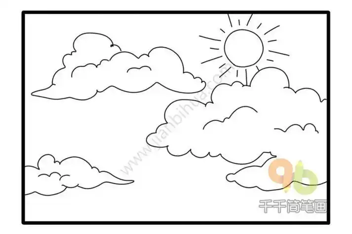 天空可以画啥简笔画