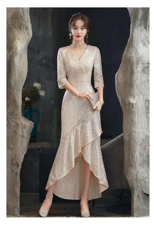 晚礼服女新款高端气质显瘦晚礼服裙长款优雅气质新款礼服女宴会高贵