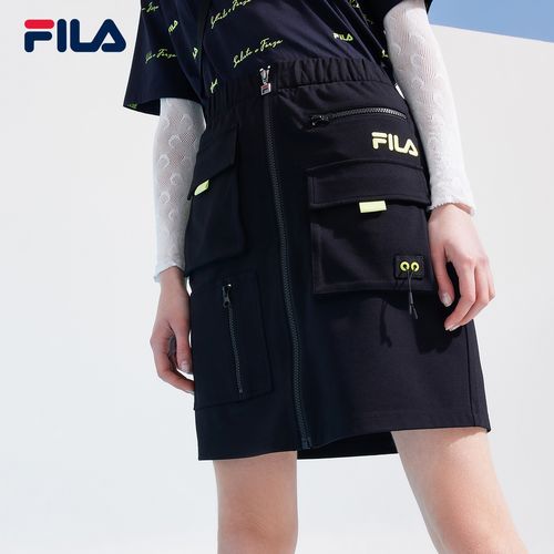 fila斐乐官方女士半身春季新款拉链百搭女子运动半身裙