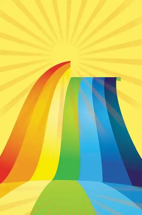 简约彩虹喜庆背景