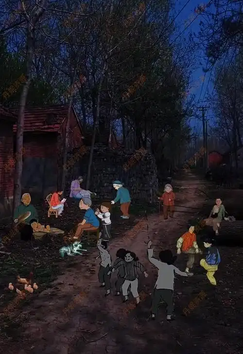 抖音快手新款80后怀旧素材童年动画乡村背景动态人物视频制作教程