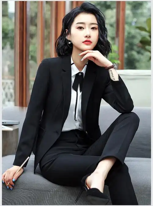 罗蒙旗舰官方店职业装女2021新款秋冬时尚女士西装工装工作服面试正装