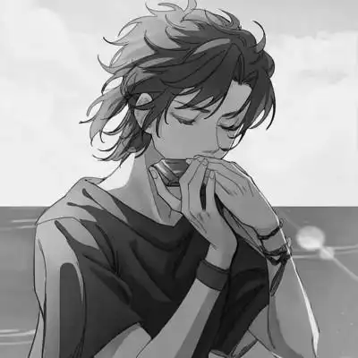 动漫男主头像黑白高清帅气图片