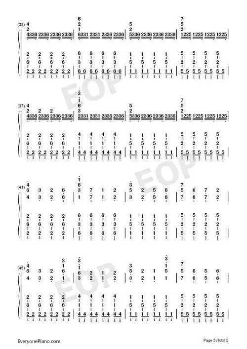time- 盗梦空间-inception ost双手简谱预览3