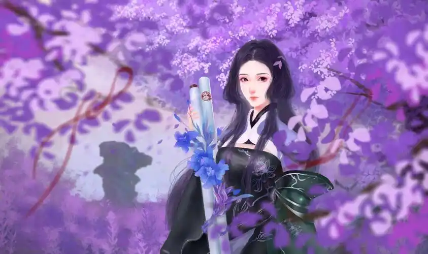 万花 唯美古风女子4k图片,4k高清动漫图片,娟娟壁纸