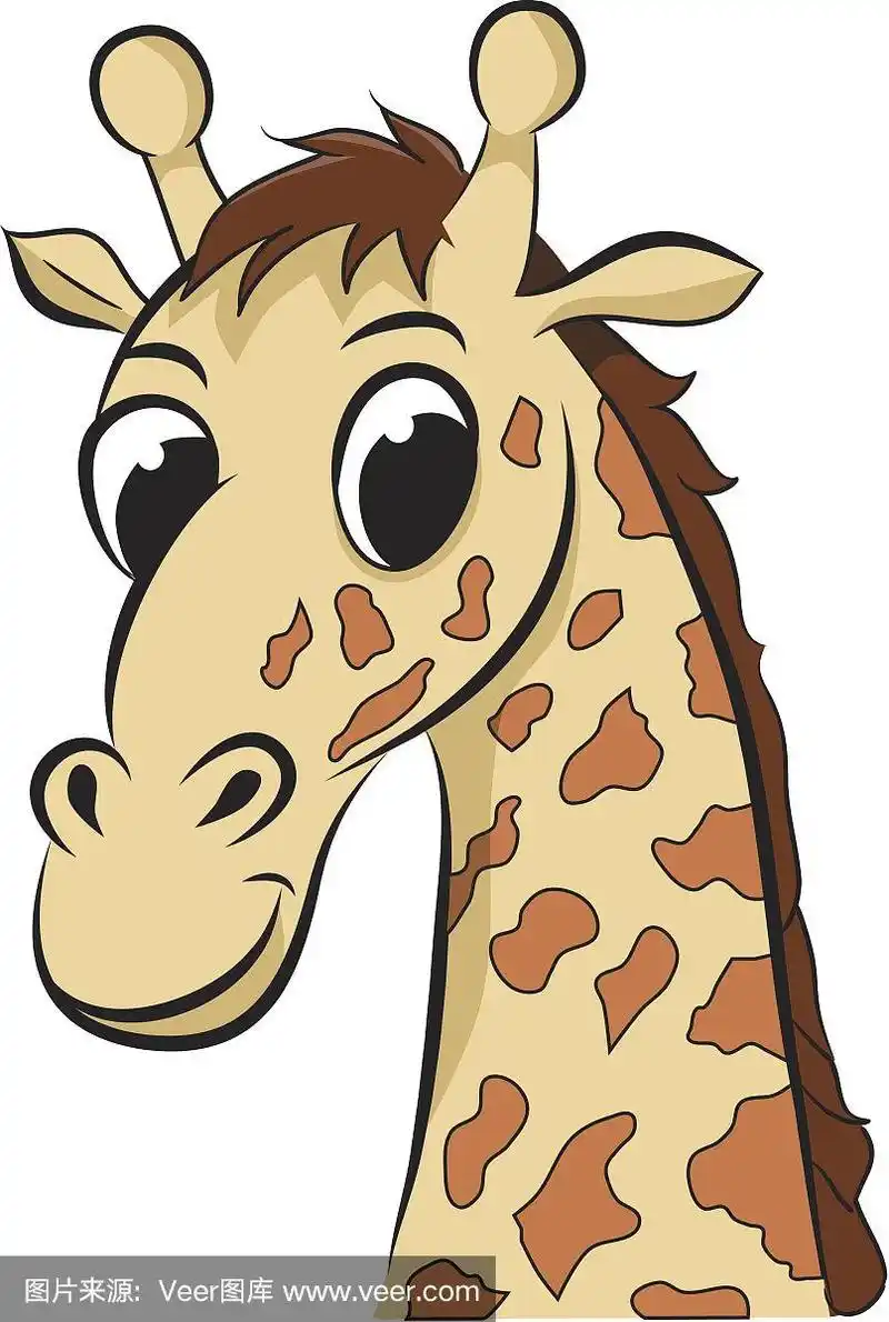 长颈鹿卡通插图