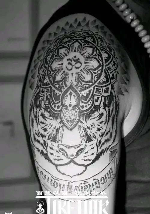 图腾老虎纹身图片_图腾纹身图案