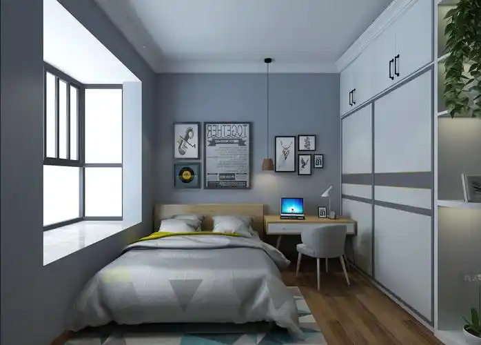 卧室现代简约飘窗两居室装修