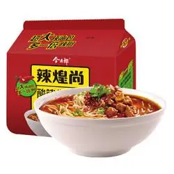 今麦郎方便面辣煌尚酸辣牛肉面159g5连包泡面袋面