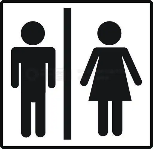 一个男人和一个女人厕所标志