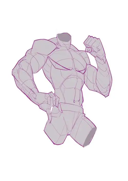 男性躯干怎么画?分享一组素材