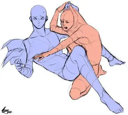 双人亲密pose参考
