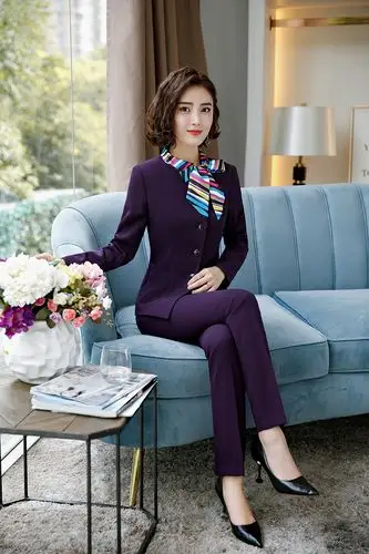 20219新款职业装女装ol套裙时尚女装职业套装空姐服前台工作制