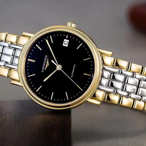 预售款浪琴longines瑞士名表瑰丽系列间金男表自动机械表男l48212527