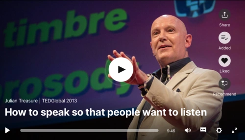 how to speak so that people want to listen-- julian treasure