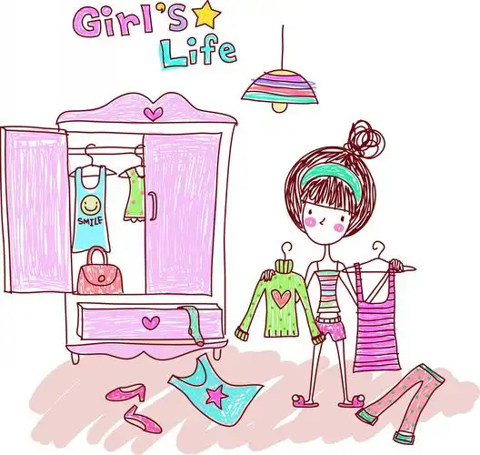 女孩的生活 girls life 图02 购物 衣服 衣橱 整理 服装