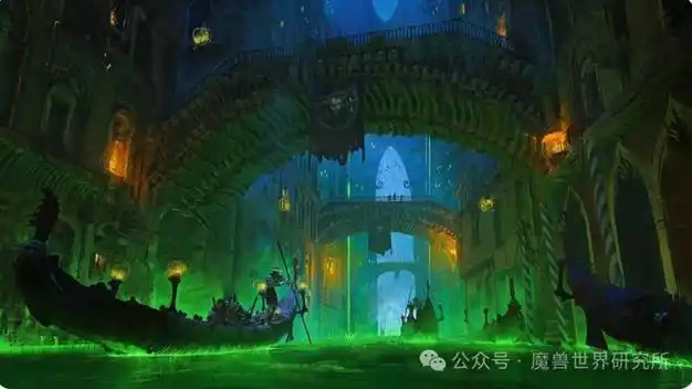 幽暗城运河插画阴森但是却又迷人