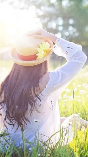 阳光下女生唯美手机壁纸