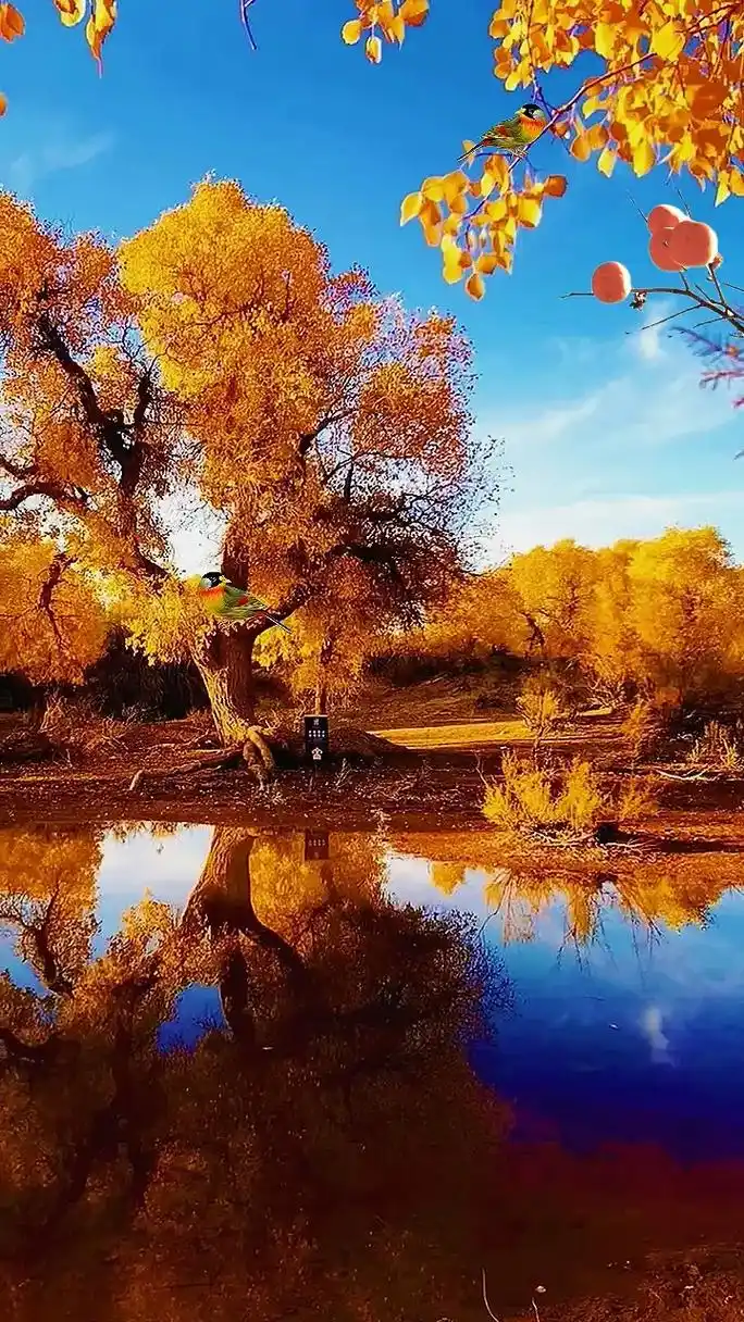 铮铮铁骨千年铸,不屈品质万年颂#治愈风景 #秋天的胡杨林美的 - 抖音