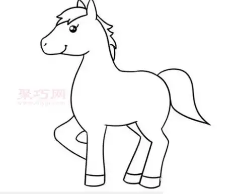 小马如何画简单又漂亮 小马简笔画画法-简笔画大全-魔术铺