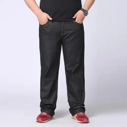 直销男式加肥加大牛仔裤大码肥佬胖子肥仔宽松男士装牛仔长裤批发