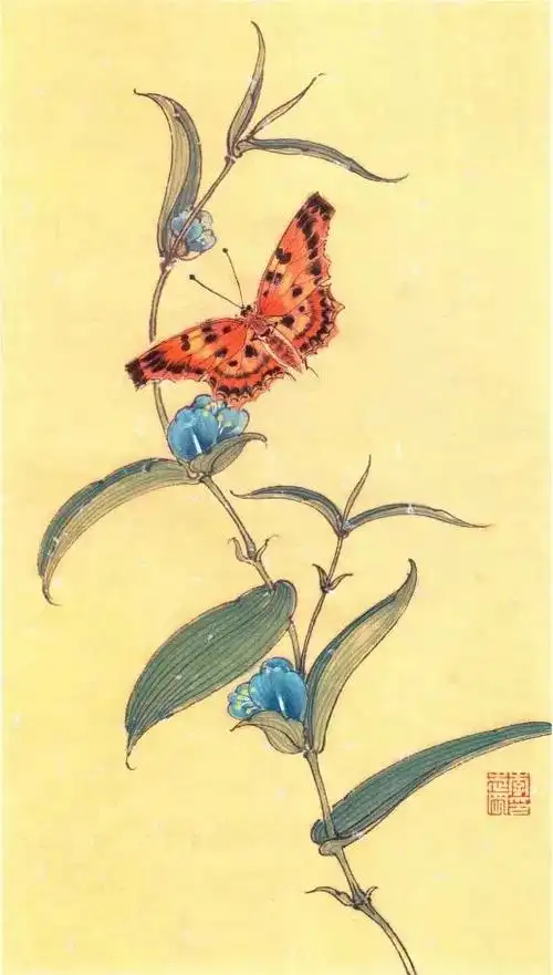 图文教程:工笔花卉蝴蝶作品步骤详解!