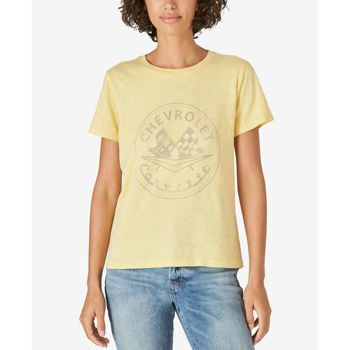 lucky brand女款圆领t恤|womens cotton chevrolet classic graphic