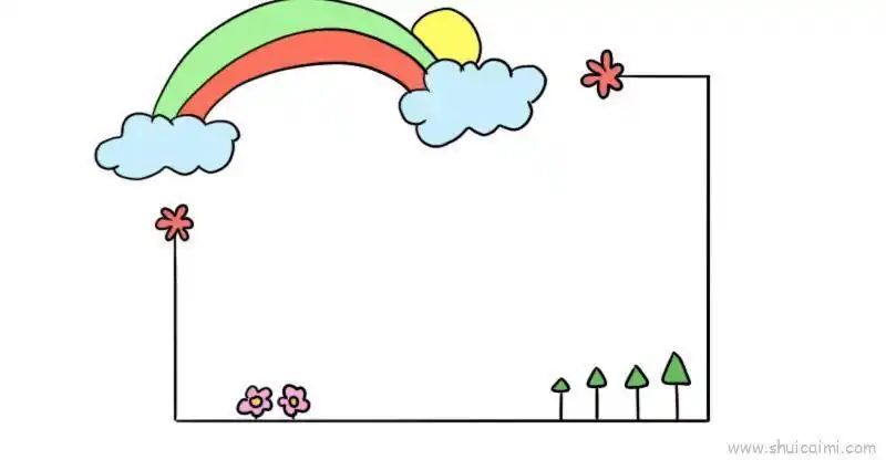 ppt卡通简笔画背景边框