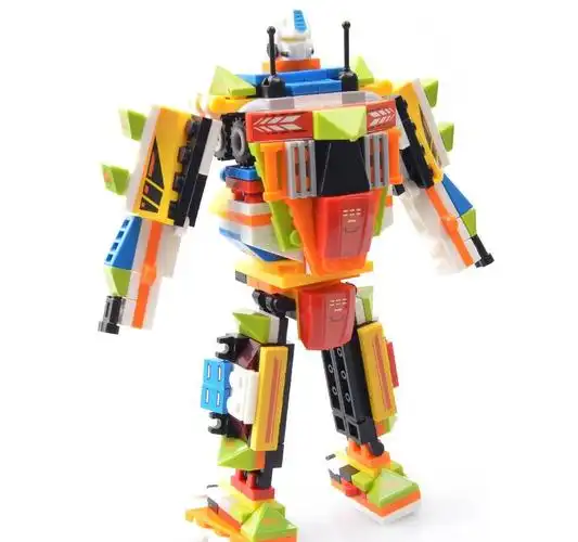 8款新品变形积木机器人 乐高式小颗粒拼插积木 4合1益智玩具