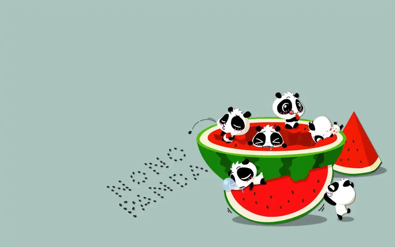 卡通人物可爱无知熊猫高清电脑桌面壁纸大全