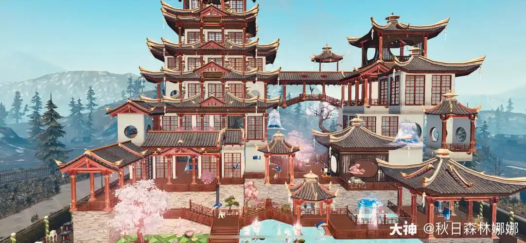 秋日森林娜娜:这是一个仙气飘飘的古风 新古风结构建筑