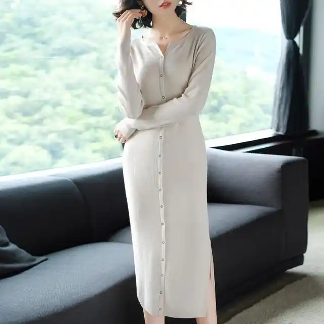 比风衣还洋气的秋装裙子,刚上新就给老婆买了两件,减龄又显瘦啊