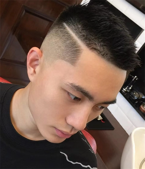 酷飒男生发型雕刻 侧面后脑勺雕刻设计_时尚男发 - 美发站