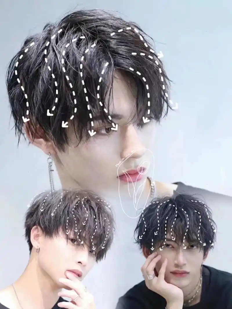 立体发型 93939393钢夹烫是今年网上非常火的一款男士烫发