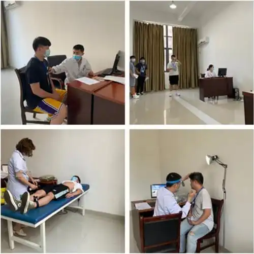 此次征兵体检为期一天,检查项目包括五官,心电,b超,胸透及内科,外科等